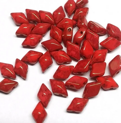 DiamonDuo Beads Colors- Butter Pecan, Coral Lumi Pecan, orJet, 2-Hole Bead 5X8MM 6 grams 24 Beads