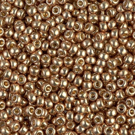 8/0 Duracoat Galvanized Champagne, Miyuki Glass Seed Bead, D4204-10 grams