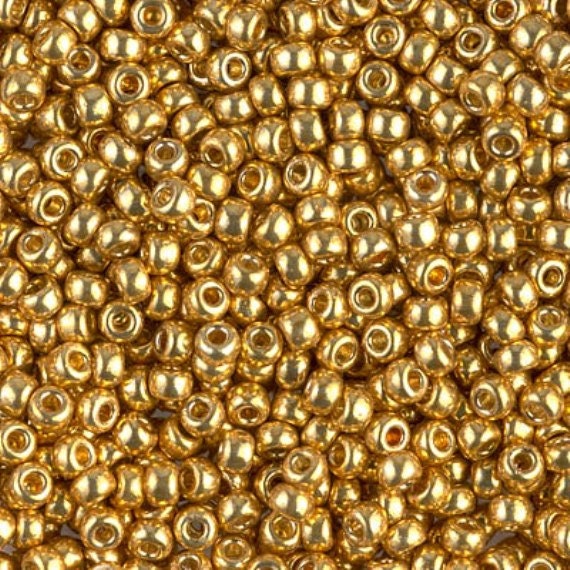 8/0 Duracoat Galvanized Gold, Miyuki Glass Seed Bead, D4202-10 grams