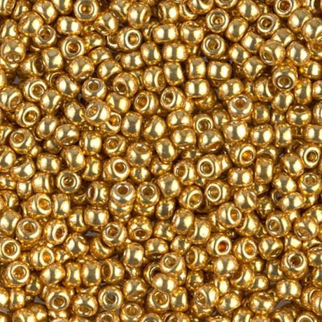 8/0 Duracoat Galvanized Gold, Miyuki Glass Seed Bead, D4202-10 grams