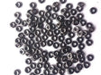 O Bead Jet Hematite, 1X4MM Czech Glass 14400, 5 grams