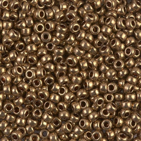 8/0 Metallic Light Bronze, Miyuki Glass Seed Bead, 457L-10 grams