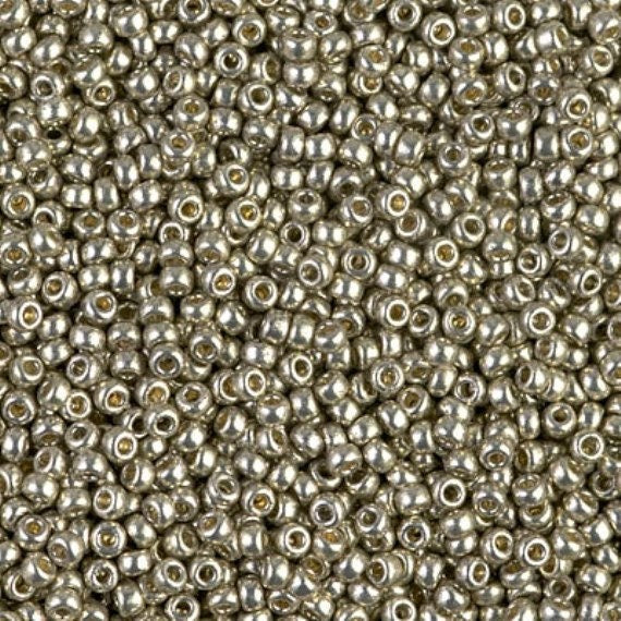 11/0 Duracoat Galvanized Light Pewter, Miyuki Glass Seed Bead, D4221-10 grams