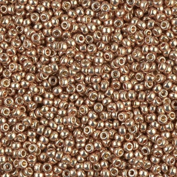 11/0 Duracoat Galvanized Champagne, Miyuki Glass Seed Bead, D4204-10 grams