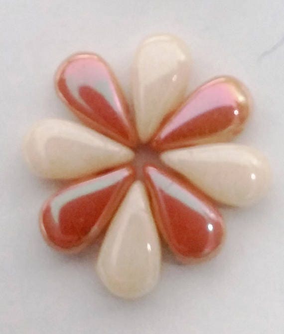 DropDuo Chalk White Full Capri Gold, 2-Hole Czech Glass 3x6MM, 03000-27100-50 Beads