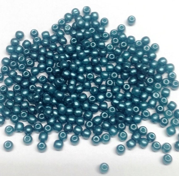 2MM Round Pastel Petrol, Czech Glass Bead 25033 qty 100 beads