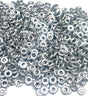 O Bead Aluminum Silver, 1X4MM Czech Glass 01700, 5 or 10 grams