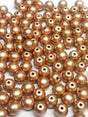 6mm Round, Aztec Gold Czech Glass Beads, 01710 - 25 beads