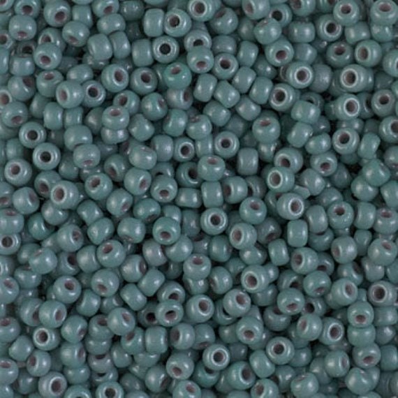 8/0 Duracoat Opaque Eucalyptus Miyuki Seed Bead, 4481-10 grams.