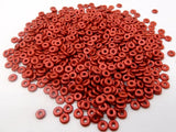 O Bead Lava Red, 1X4MM Czech Glass 01890, 5 Grams