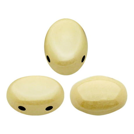 Samos® par Puca® Opaque Ivory Ceramic Look, 2 Hole 5x7mm Czech Glass 03000/14401, 25 beads or 10 grams