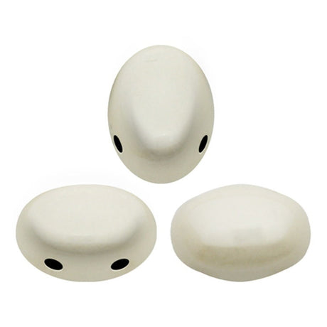 Samos® Opaque White Ceramic Look, 2x5mm - 03000/14400, 25 Beads