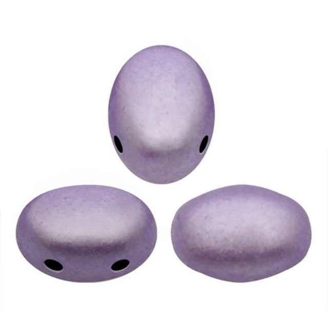 Samos® par Puca® Metallic Matte Purple, 2 Hole 5x7mm Czech Glass, 23980-79021- 25 beads