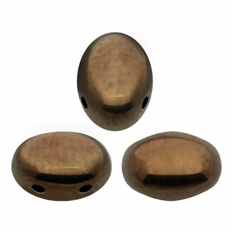 Samos® par Puca® Dark Bronze, 2 Hole 5x7mm Czech Glass, 23980-14415-25 Beads