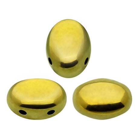 Samos® par Puca® Full Dorado, 2 Hole 5x7mm Czech Glass 00030/26440, 25 Beads or 10 grams