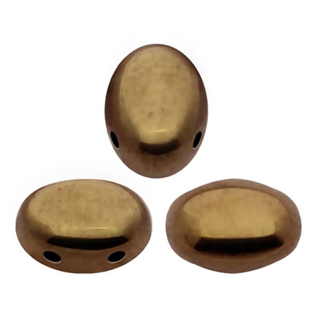 Samos® par Puca® Dark Gold Bronze, 2 Hole 5x7mm Czech Glass, 23980-14485-25 beads