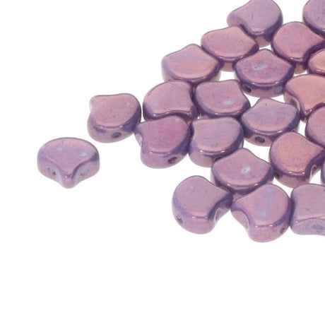 Ginko Bead Purple Vega, 2 hole Czech Glass beads, 03000-15726-35 Beads