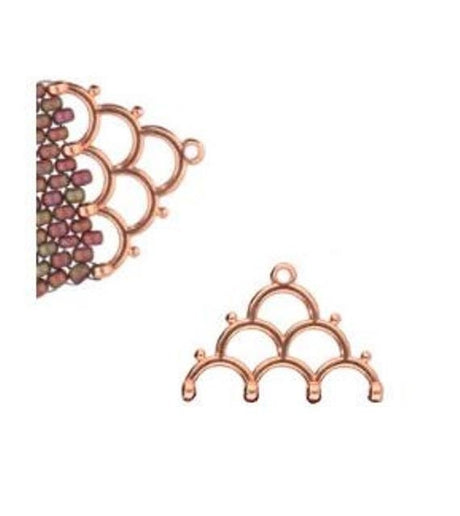 Cymbal Lakos lV Bead Ending, 012218, 2 pieces - Rose Gold Plate