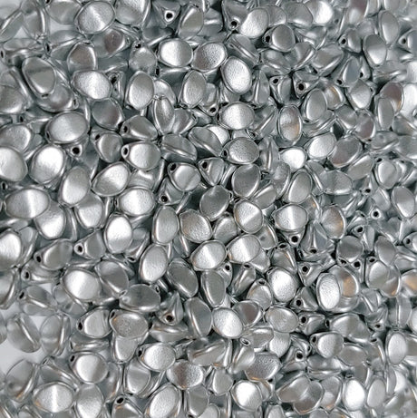 Pinch Bead Silver Aluminum, 5x3mm Czech Glass 01700-40 Beads