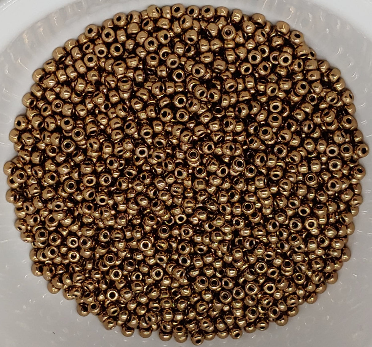 8/0 Metallic Dark Bronze, Miyuki Glass Seed Beads, 457-10 grams