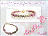 Piros Par Puca-Paris Pastel Colors, 2-Hole 2x3x5mm Czech Glass, 5 grams, Choose a color