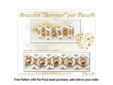 Samos® par Puca® Full Capri Gold, 2 Hole 5x7mm Czech Glass, 00030-27100-25 beads