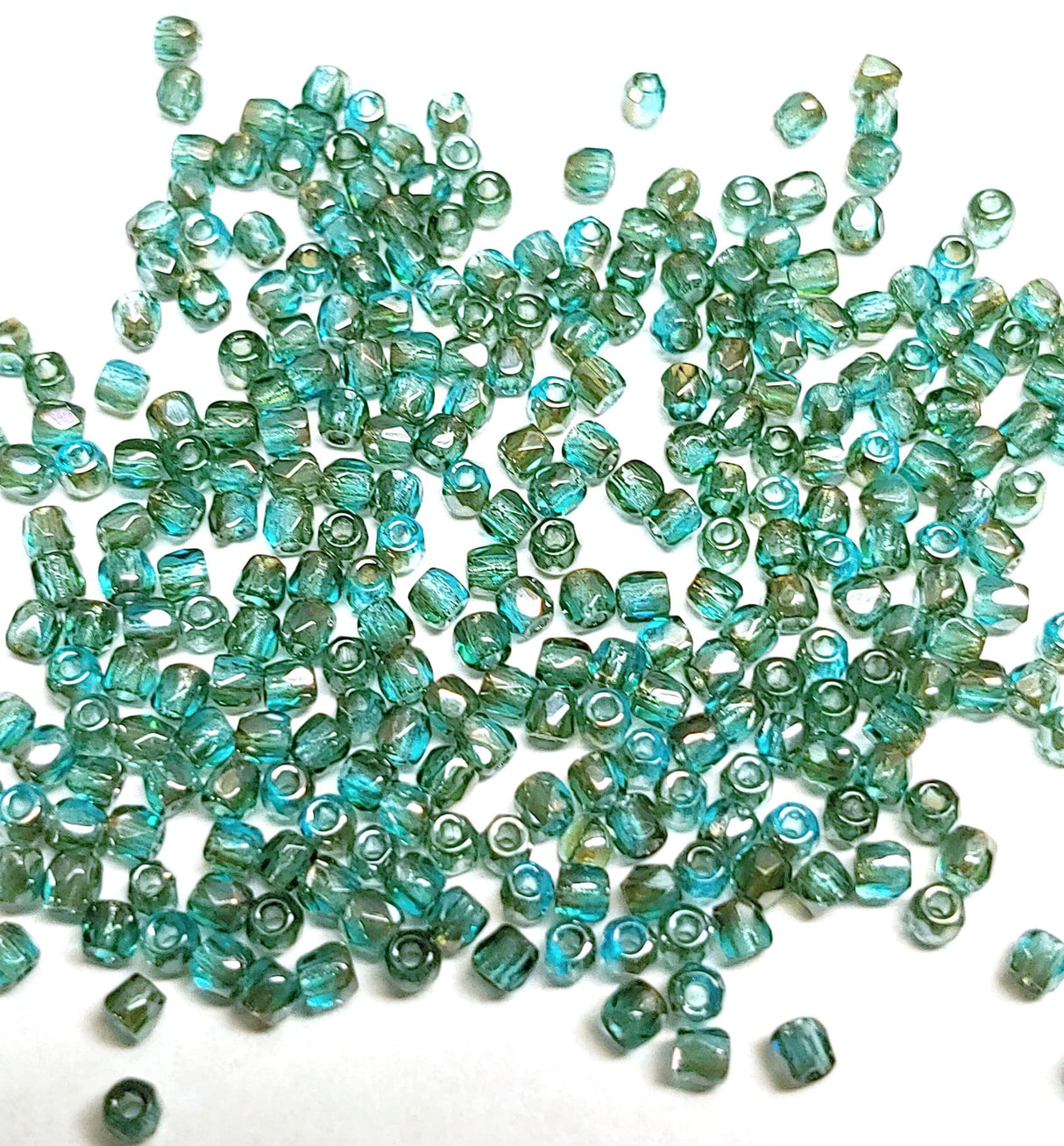 True 2MM Aqua Celsian, Fire Polish Czech Glass, 60020-22501-100 Beads