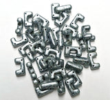 Telos® Metallic Matte Old Silver Spotted, 4 Hole 12mm x 4mm Czech Glass, 65321 Qty 16 beads