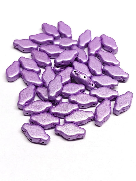 Navette 3-Hole Czech Bead, 6x12 MM, Jet Suede Purple 20 Beads, 79021