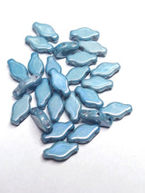 Navette 3-Hole Czech Bead, 6x12 MM, Blue Luster 20 Beads, 14464