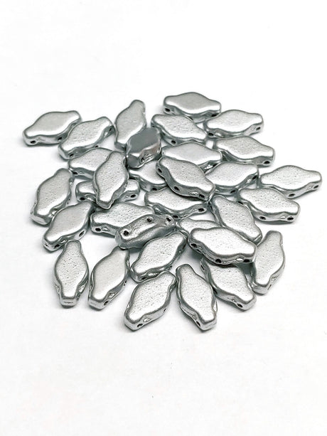 Navette 3-Hole Czech Bead, 6x12 MM, Aluminum 20 Beads, 01700