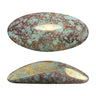 Athos Oval Cabochons - Bronze Coating, 20x10MM Czech Glass, Qty 2 Beads per color, Choose a color