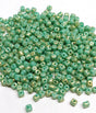 Minos Par Puca Opaque Green Turquoise Splash, 2.5X3mm Czech glass 63130-94401, 5 grams