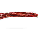 2mm Fire Polish Saturated Metallic Cherry Tomato, Czech glass faceted round, 05A08 - 50 Beads