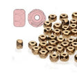 Micro Spacers Light Metallic Bronze, 2x3MM Faceted Czech Glass, 90215-50 Beads