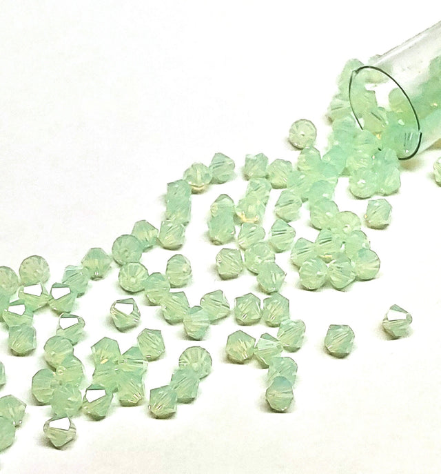 Preciosa 4mm Chrysolite Opal, Crystal Bicone - 36 pieces