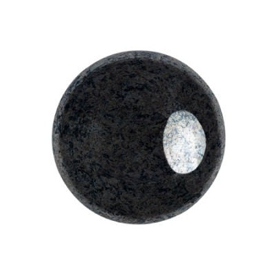 Cabochon Par Puca Paris, Jet Hematite, 18mm Czech glass, Qty 1