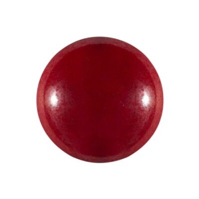 Cabochon Par Puca Paris, Opaque Coral Red Luster, 18mm Czech glass, Qty 1