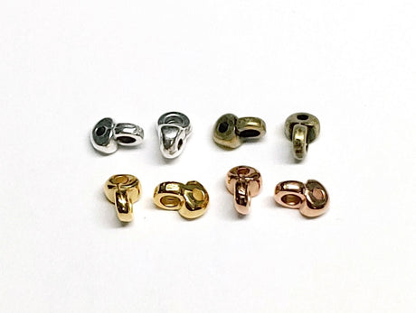 Cymbal Remata SuperDuo Bead Ending, 012051, Choose a finish - 4 pieces