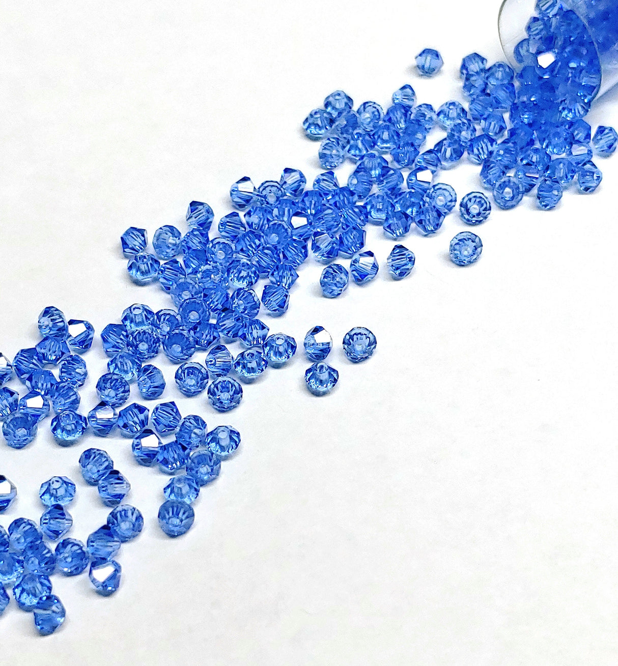 Preciosa 3mm Sapphire, Crystal Bicone - 36 pieces