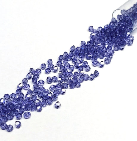 Preciosa 3mm Tanzanite, Crystal Bicone - 36 pieces