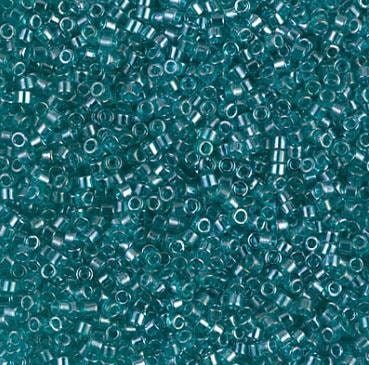 Delica, 11/0 Transparent Caribbean Teal Luster, DB1228 Miyuki Delica-5 grams