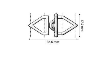 Cymbal Samaria 11/0 Toggle Clasp, 013078, Choose the color you want to purchase-1 Clasp