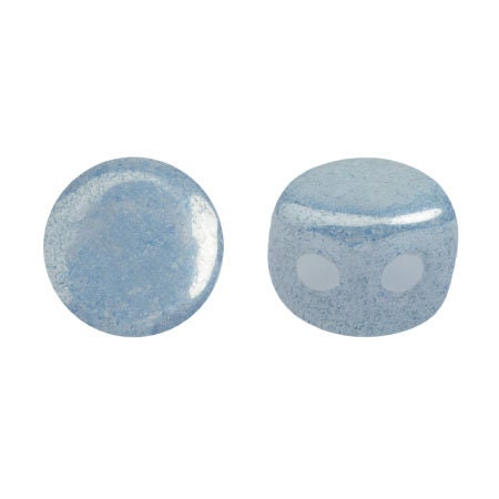 Kalos Par Puca Opaque Blue Ceramic Look, 2 hole - 4MM Bead, 50 beads