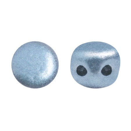 Kalos Par Puca Metallic Matte Light Blue, 2 hole - 4MM Bead, 50 beads