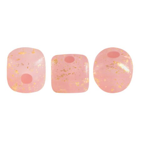 Minos Par Puca Rose Opal Splash, 2.5X3MM Czech glass 71020/94401, 5 grams