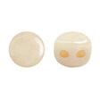 Kalos Par Puca Opaque Beige Ceramic Look, 2 hole - 4MM Bead, 50 beads