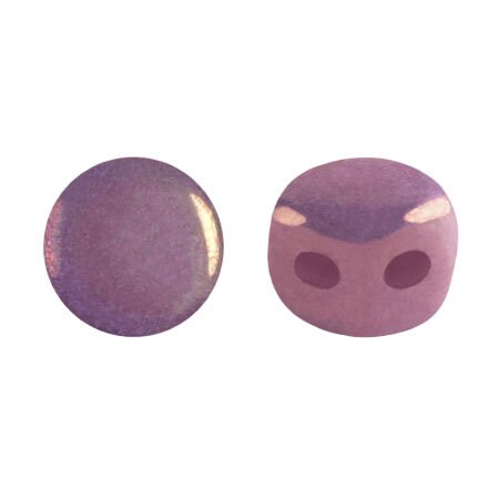 Kalos Par Puca Opaque Mix Amethyst Gold Ceramic Look, 2 hole - 4MM Bead, 50 beads