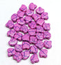 Clearance...Ionic Pink Blue Ginko Bead, 2-Hole Czech Glass 7.5x7.5mm, 24612-35 Beads