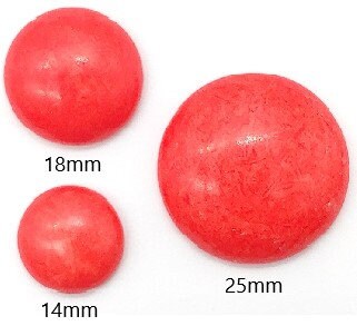 Cabochon Par Puca Paris Opaque Grenadine, 14mm, 18mm or 25mm, Czech glass, choose the size and quantity